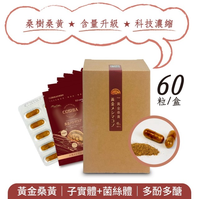 黃金桑黃-萃取膠囊 (6入盒裝/共60粒)